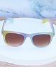 DukieKooky Classic UV Protected Glitter Embellished Ombre Wayfarer Sunglasses - Brown Purple & Yellow