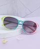 DukieKooky Gradient Designed UV Protected Oval Sunglasses - Blue Green & Pink