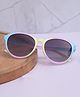 DukieKooky Gradient Designed UV Protected Oval Sunglasses - Yellow Blue & Pink