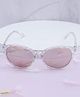 DukieKooky Hearts Designed UV Protected Oval Sunglasses - Silver & Brown