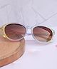 DukieKooky Gradient Designed UV Protected Oval Sunglasses - Brown Purple & Yellow