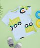 Pantaloons Baby Cotton Knit Half Sleeves Truck Printed Tee - Light Blue