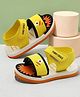 TOMSY CHOICE Monster Designed & Applique Detailed Velcro Closure Sandals - Yellow