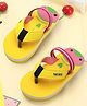 TOMSY CHOICE Cartoon Designed Flip Flops - Yellow