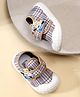 TOMSY CHOICE Checked & Bear Applique Detailed Velcro Closure Shoes - Brown