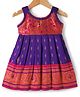 Bhartiya Paridhan Silk Woven Sleeveless Ethnic Dress with Paisley Foil Print - Purple