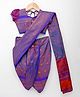 Bhartiya Paridhan Silk Woven Half Puffed Sleeves Saree with Zari Detailing - Purple