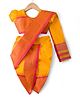 Bhartiya Paridhan Silk Woven Half Puffed Sleeves Saree with Zari Detailing - Yellow