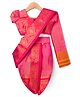Bhartiya Paridhan Silk Woven Half Puffed Sleeves Saree with Zari Detailing - Pink