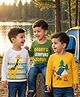 Babyhug Cotton Knit Full Sleeves T-Shirts With Animal & Text Print Pack of 3 - Multicolor