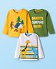 Babyhug Cotton Knit Full Sleeves T-Shirts With Animal & Text Print Pack of 3 - Multicolor