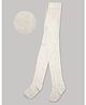The Sandbox Clothing Co Cotton Knit Abstract Designed Stockings - Off White