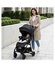 R for Rabbit Poppins Neo Baby Stroller/Pram | Foldable Design with 5-Point Safety Harness Cushioned Seat Smooth Suspension & Linked Brakes 360° Swivel Wheel - Black