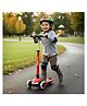 R for Rabbit Road Runner Jazz Scooter Smart Fold 3 Wheel Skate | 4 Level Height Adjustable Handle with Led PU Wheels & Brake | BIS Certified - Red & Black