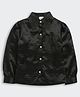 Tiny Girl Full Sleeves Floral Lace Embellished Shirt - Black
