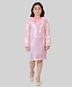 Tiny Girl Woven Full Sleeves Sequins Embellished Frill Detailed Dress - Peach