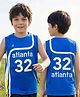Pine Active Knit Sleeveless T-Shirt With Number Print - Navy Blue
