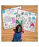 Muren unicorn 2 in 1 Coloring mat for Kids Washables Reusable 12 Sketch Pen, Unicorn & Fairy Tale Theme Coloring Kit Set-Random Design