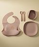 BabyStreet Silicone Suction Stage 2 Baby Feeding Set, Self-Feeding, FDA Approved, Non-Toxic, Non-Slip, Pack of 4 - Blush