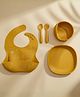 BabyStreet Silicone Suction Stage 2 Baby Feeding Set, Self-Feeding, FDA Approved, Non-Toxic, Non-Slip, Pack of 4 - Mango