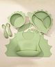 BabyStreet Silicone Suction Stage 2 Baby Feeding Set, Self-Feeding, FDA Approved, Non-Toxic, Non-Slip, Pack of 5 - Olive