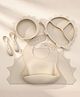 BabyStreet Silicone Suction Stage 2 Baby Feeding Set, Self-Feeding, FDA Approved, Non-Toxic, Non-Slip, Pack of 5 - Beige