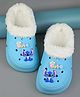 Yellow Bee Disney Featuring Stitch Applique Detailed Perforated Plush Line Detailed Clogs - Blue