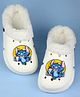 Yellow Bee Disney Featuring Stitch Applique Detailed Perforated Plush Line Detailed Clogs - White