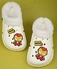 Yellow Bee Marvel Avengers Featuring Iron Man Applique Perforated Plush Line Detailed Clogs - White