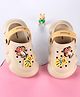 Cute Walk by Babyhug Back Strap Clogs with Applique - Beige & Mustard