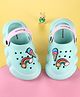 Cute Walk by Babyhug Back Strap Clogs with Rainbow Applique - Mint & Pink