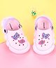 Cute Walk by Babyhug Back Strap Clogs With Bow Applique - Pink