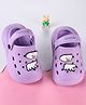 Cute Walk by Babyhug Back Strap Clogs with Bear & Fox Applique - Purple