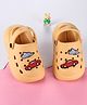 Cute Walk by Babyhug Back Strap Clogs with Car Applique - Mustard