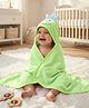 Babyhug Terry Knit Hooded Towel With Frog Design L 73 x B 73 cm - Lime Green