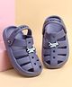Kookie Kids Back Strap Clogs with Airplane Applique - Blue