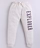 Parrot Crow Cotton Knit Explorer Text Printed Joggers - Off White