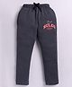 Parrot Crow Cotton Knit Rules Text Printed Joggers - Grey