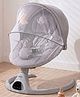 Babyhug Electric Rocker with Mosquito Net - Grey| Baby Swing Cradle with Remote| 6 Speed Levels| Safety Harness| Built-in Music with Volume Control| Off Timer| Silent Operation| Remote Control