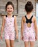 Mark & Mia Sleeveless Puppy Printed Legged Swimsuit - Pink