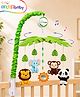 Intellibaby Safari Snuggles Musical Cot Mobile for Infants | 360° Rotating Soft Toys & Gentle Music | Jungle Animals Theme | Fits Standard Cribs | Baby Safe Mirror | BIS Certified | Ideal for Gifting