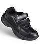 Pine Kids Velcro Closure Solid Colour School Shoes -Black