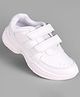 Pine Kids Velcro Closure Solid Colour School Shoes -White
