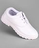 Pine Kids Lace Up Closure Solid Colour School Shoes -White