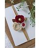 Krisha's KALACAREE Sequins Embellished Floral Applique Detailed Headband - Red