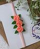 Krishas KALACAREE Rose Designed Headband - Peach