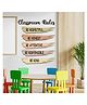 JAAMSO ROYALS Classroom Rules Self Adhesive Peel & Stick PVC Vinyl Wall Sticker for Home (30 cm x 90 cm)