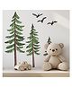 JAAMSO ROYALS Pine Tree Design Self Adhesive Peel & Stick PVC Vinyl Wall Sticker for Home (30 cm x 90 cm, 2 Sheets)