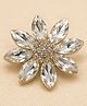 SYGA Women Elegant Crystal Flower Brooch - Gold Tone - Silver-20 g