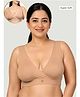 Zelena 92% Modal 8% Elastane Knit Solid Maternity Bra - Dark Skin